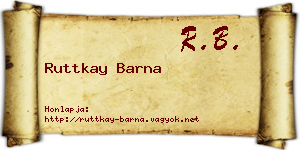 Ruttkay Barna névjegykártya